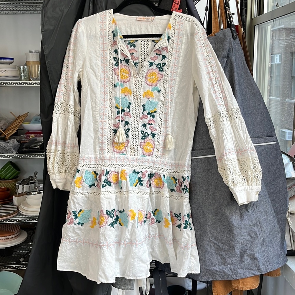 Tory Burch summer embroidered floral dress